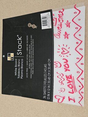 RARE NEW DCWV WHITE BOARD 12x12 SCRAPBOOK CRAFT CARDMAKING PAPER
